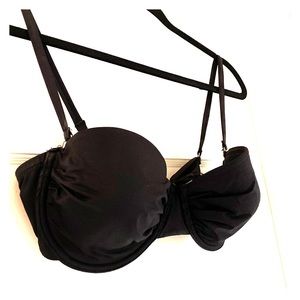 Black Tommy Bahama Bandeau Swim Top